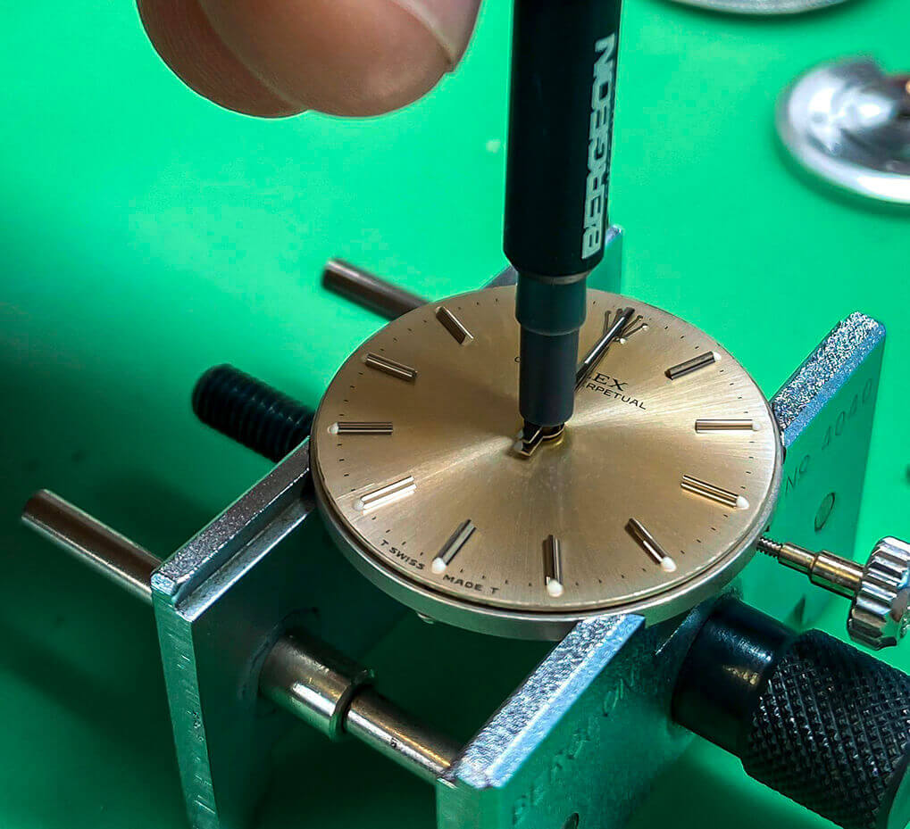 Photo de l'opération Aiguillage sur une Rolex
